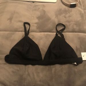 Black bathing suit top